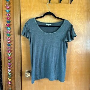 Olive green/grey short sleeve shirt